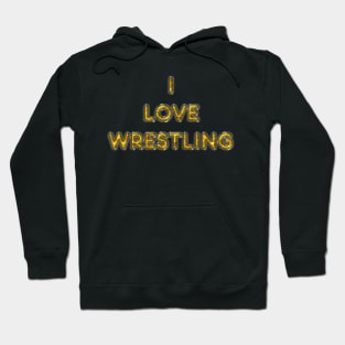 I Love Wrestling - Yellow Hoodie